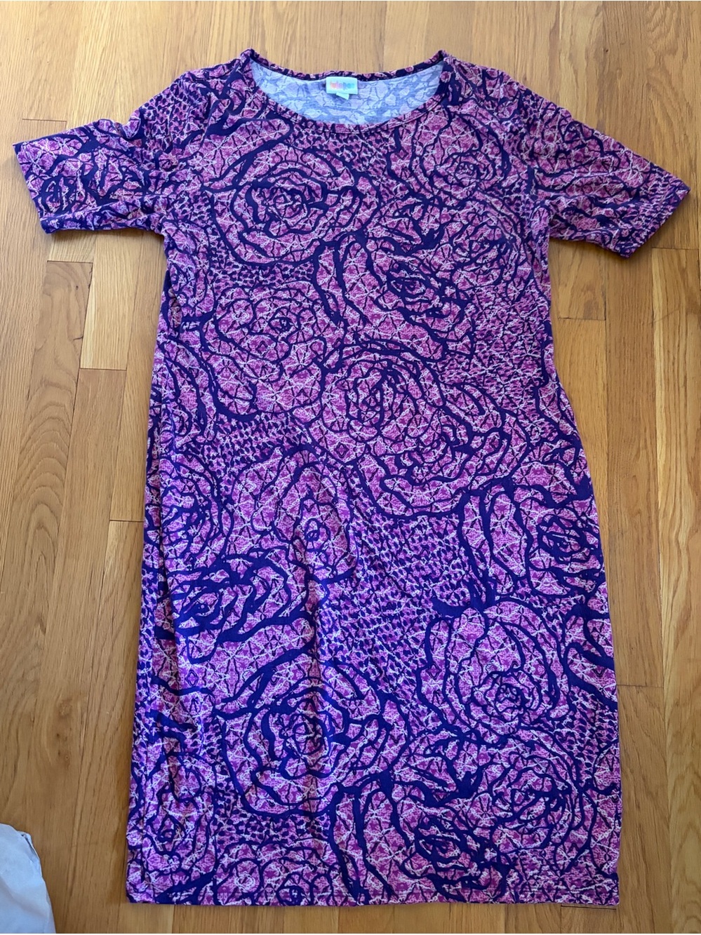 LuLaRoe Pink Purple Dress Size 2XL